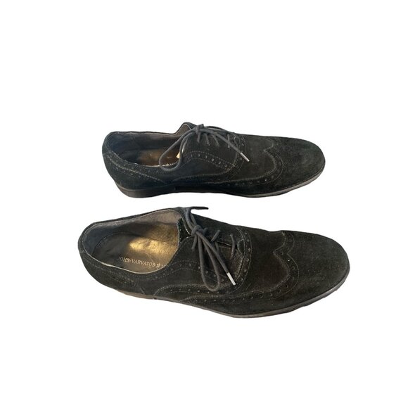 John Varavatos USA Men\'s Black Suede Brouge Oxford Shoes Size 10 main image 4